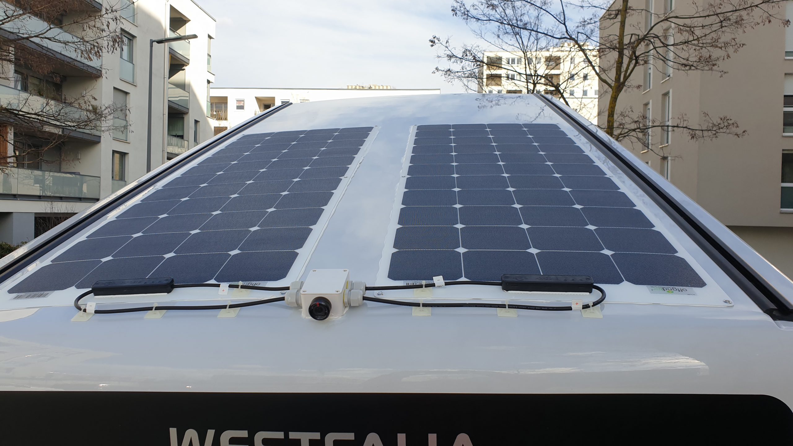 Solarpanels Solarmodule Aufstelldach Westfalia Columbus