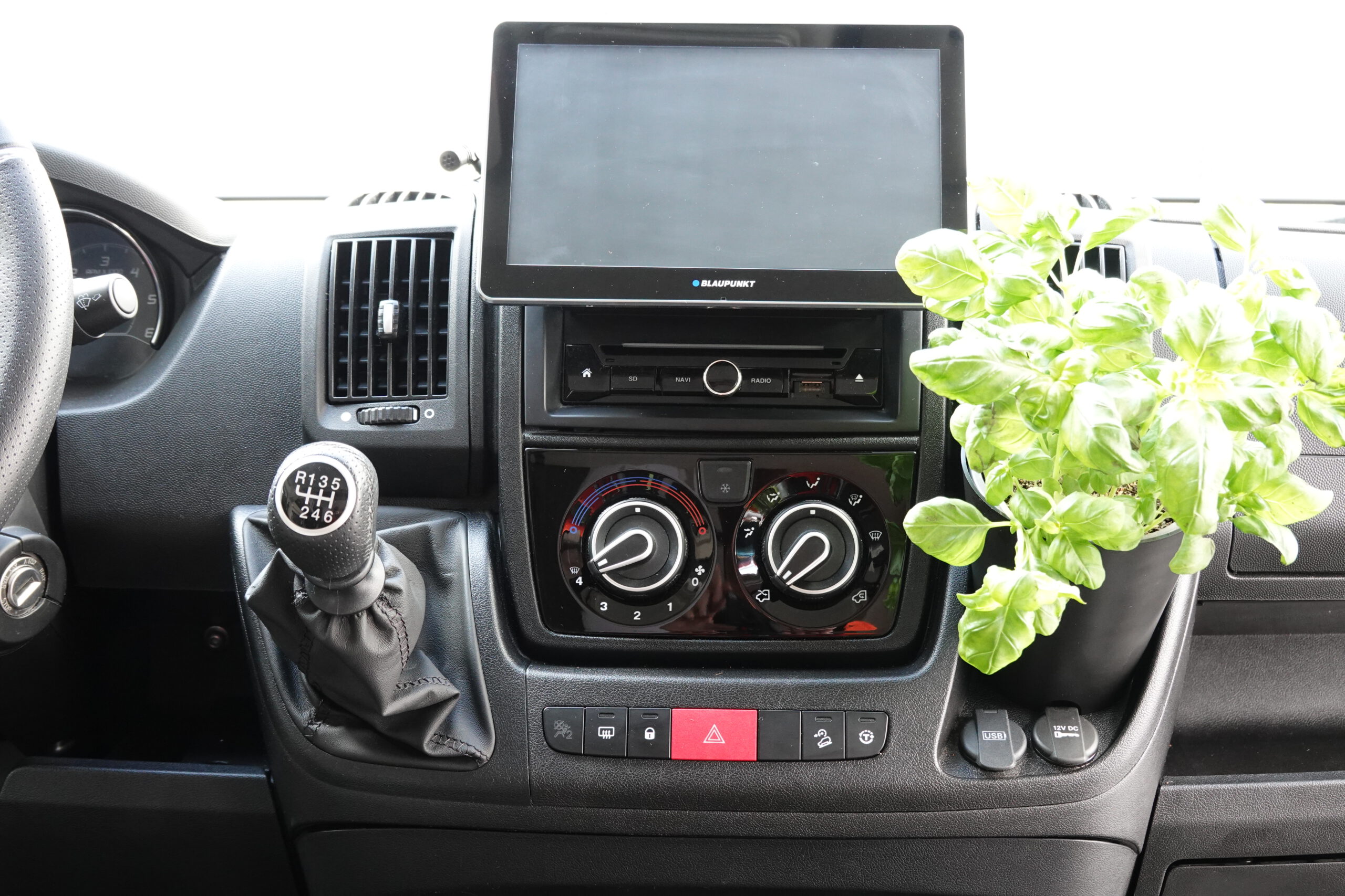 Camperflower_Cumulumbus_Pflanze_Campervan_Ducato_Blumentopf_3 Camperflower camper blumentopf im Cockpit eines Fiat Ducato Kastenwagen Camper mit einer Aloe Vera bepflanzt